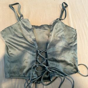 Teal crop top size small